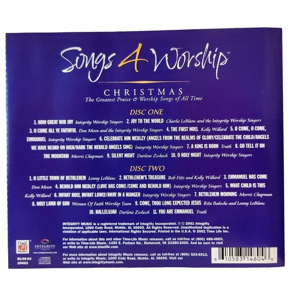 Christmas Songs 4 Worship two disc various artists 21 songs 37151cd - Picture 2 of 2